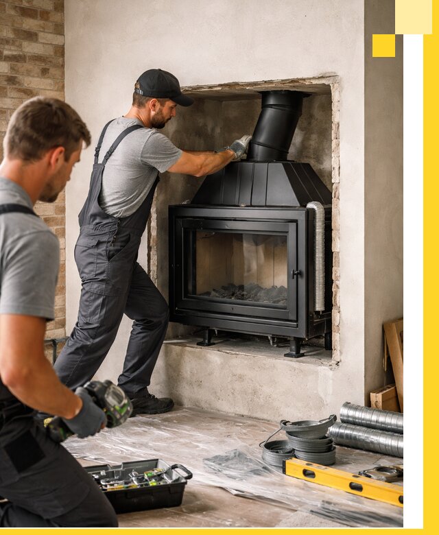 Установка каминных топок в Южном-Сахалинске: монтаж, подключение