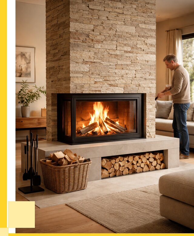 Дровяной камин под ключ в Южном-Сахалинске от 206620 р. | ЭриданЮжн