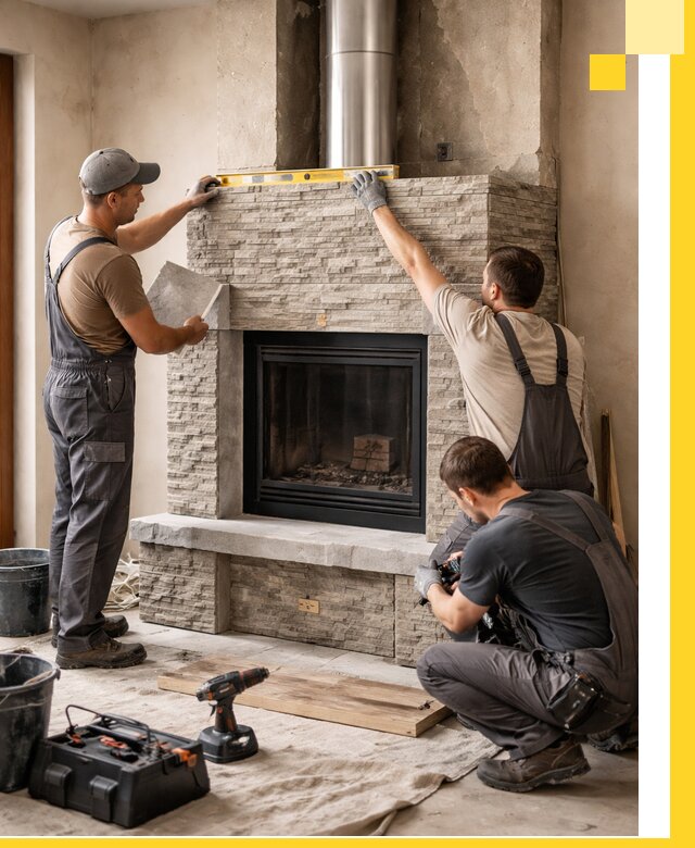 Профессиональный монтаж каминов под ключ в Южном-Сахалинске для дома