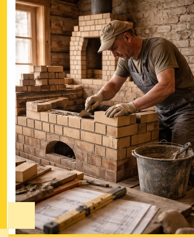 Кладка печей из кирпича в Южном-Сахалинске цены от 30993 р. - ЭриданЮжн