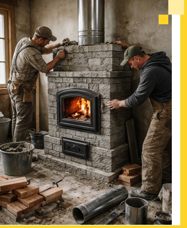 Производство, поставка и монтаж дровяных печей в Южном-Сахалинске