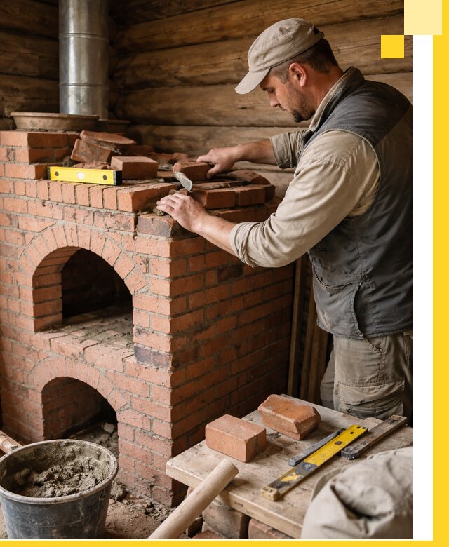 Изготовление и установка русских печей в Южном-Сахалинске под ключ