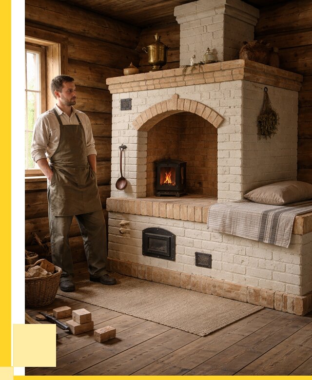 Русские печи с лежанкой под ключ в Южном-Сахалинске от 154965 р. ЭриданЮжн