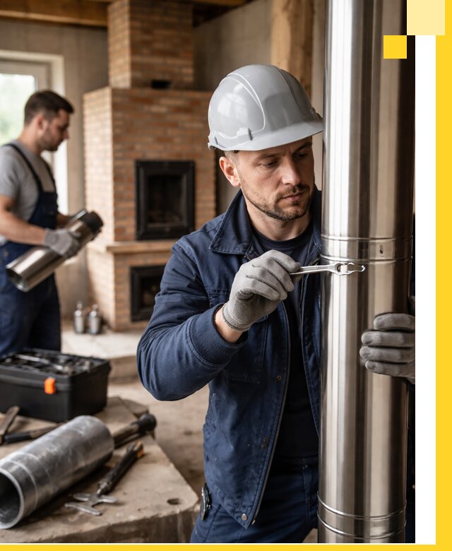 Профессиональный монтаж дымоходов для печей в Южном-Сахалинске