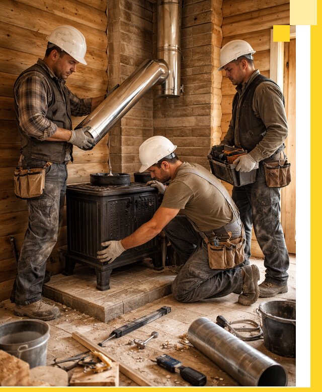 Профессиональный монтаж банных печей и дымоходов в Южном-Сахалинске