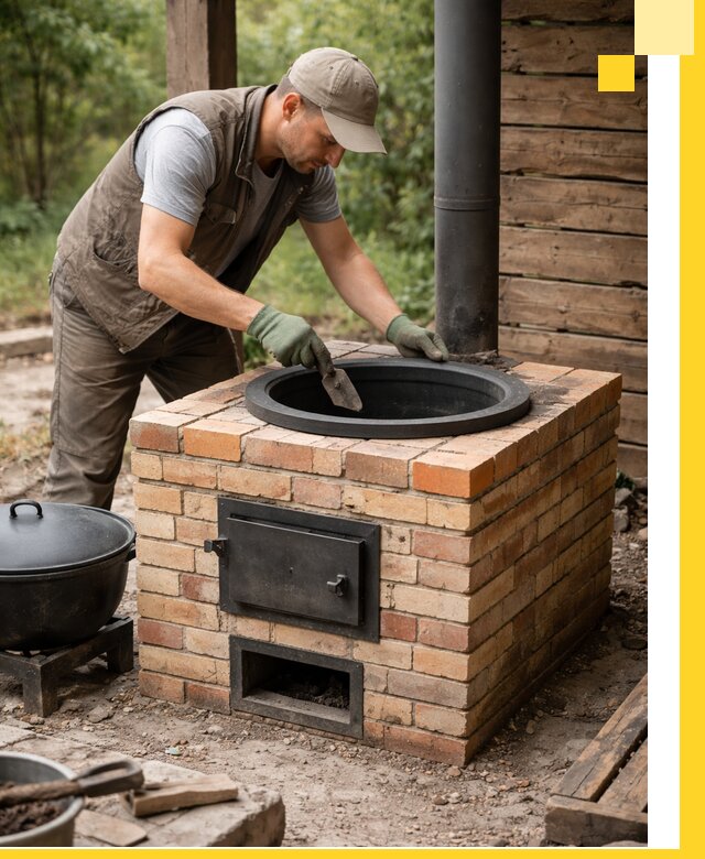 Изготовление и установка печей для казана в Южном-Сахалинске под ключ