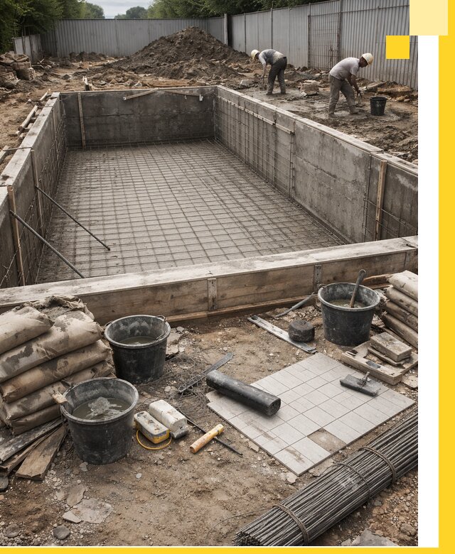 Строительство бассейнов под ключ в Южном-Сахалинске, дизайн и монтаж