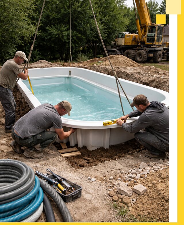 Установка и монтаж композитных бассейнов под ключ в Южном-Сахалинске