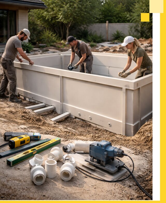 Установка полипропиленовых бассейнов под ключ в Южном-Сахалинске