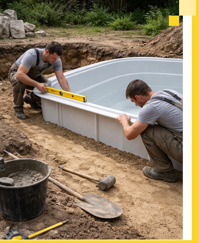 Производство и установка пластиковых бассейнов в Южном-Сахалинске под ключ