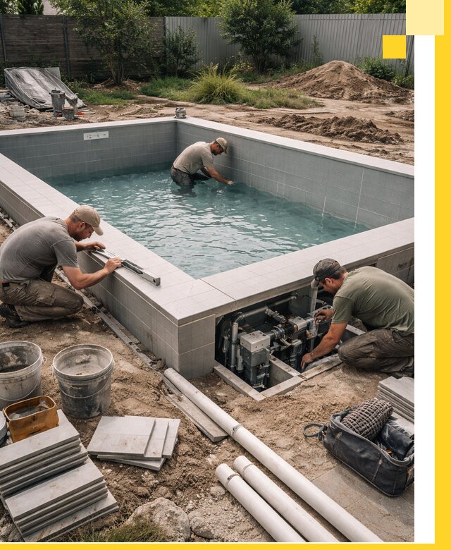 Строительство и монтаж бассейнов для дачи под ключ в Южном-Сахалинске