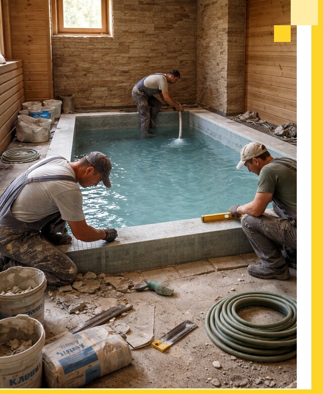 Проектирование и строительство бассейнов для бани в Южном-Сахалинске