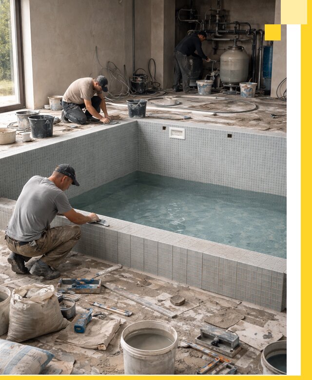 Строительство и монтаж бассейнов в помещении в Южном-Сахалинске