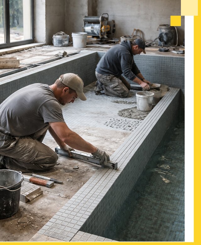 Строительство бассейна в частном доме в Южном-Сахалинске под ключ