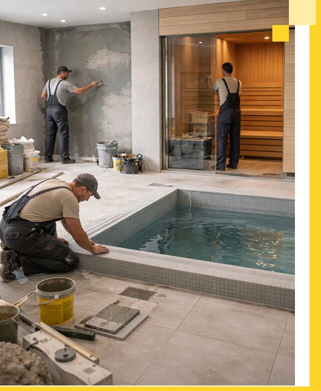 Проектирование и строительство сауны с бассейном в Южном-Сахалинске