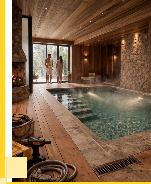 Проекты бань с бассейном под ключ в Южном-Сахалинске от 77483 р., ЭриданЮжн