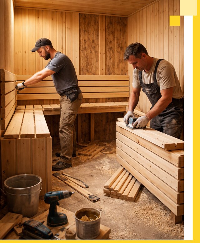 Профессиональный комплексный ремонт саун под ключ в Южном-Сахалинске