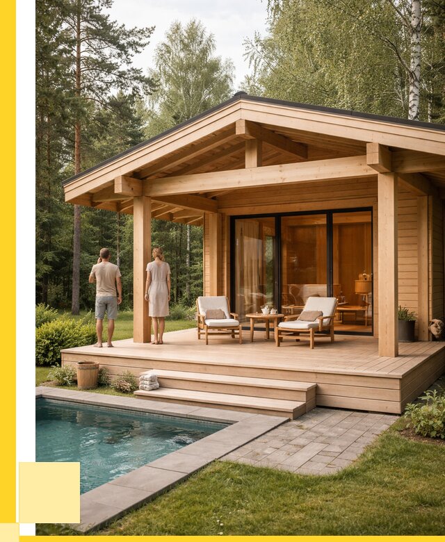 Бани с террасой под ключ в Южном-Сахалинске от 619860 р. | ЭриданЮжн