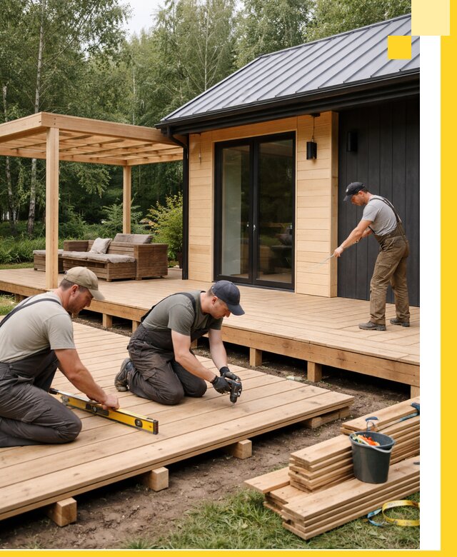 Строительство бань с террасой и бассейном под ключ в Южном-Сахалинске