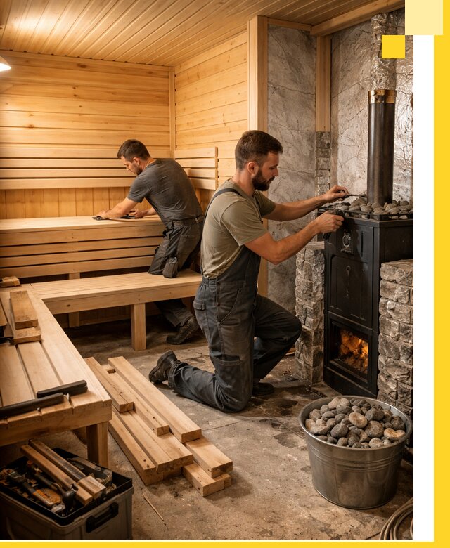 Дизайн и строительство интерьеров бань под ключ в Южном-Сахалинске