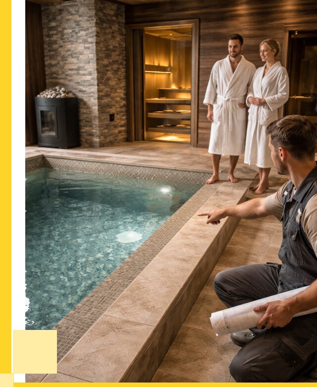 Проект бани с бассейном под ключ в Южном-Сахалинске от 67152 р. | ЭриданЮжн