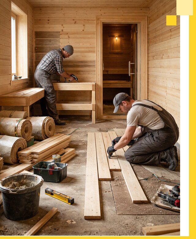 Индивидуальный проект бани с комнатой отдыха под ключ в Южном-Сахалинске