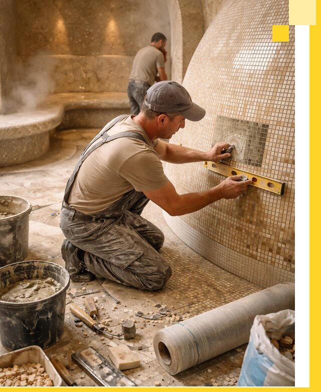 Хамам под ключ в Южном-Сахалинске: проектирование, строительство, отделка