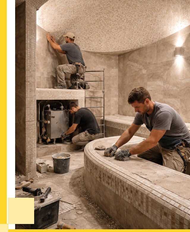 Монтаж хамамов под ключ в Южном-Сахалинске от 258275 р. ЭриданЮжн