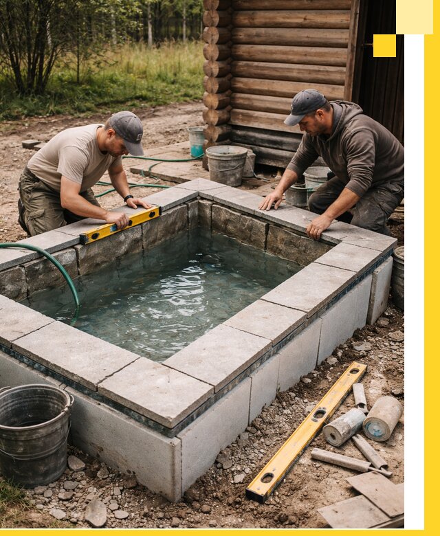 Изготовление и установка холодных купелей под ключ в Южном-Сахалинске